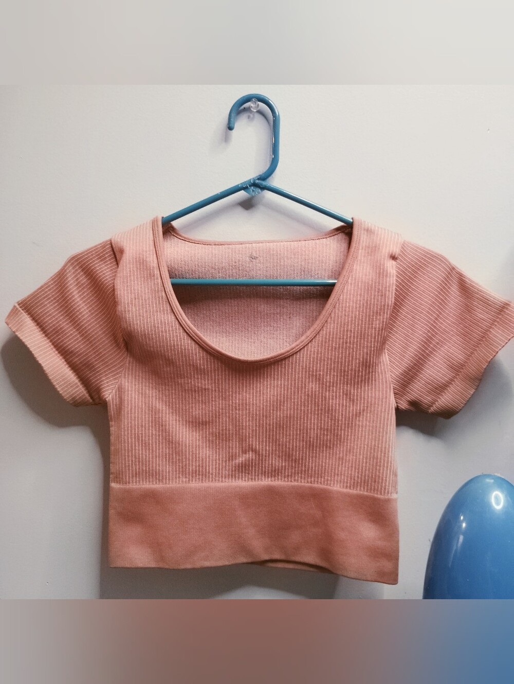 Aerie offline Athletic Ribbed Scoop-Neck Crop Top in Rust